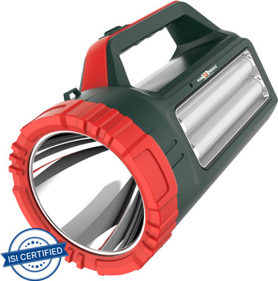 Pick Ur Needs Emergency Kisan Rechargeable Handheld Torch Long Range Search Torch Light + Side 2 Tube Emergency Rechargeable Handheld Torch 6 hrs Torch Emergency Light(Red)