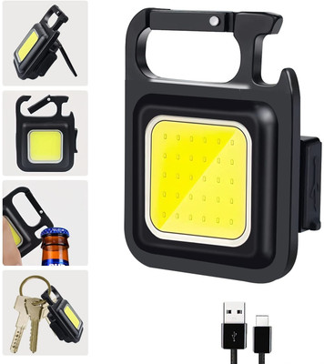 Alchiko Rechargeable Keychain Flashlights 3 Light Modes 1.5 hrs Torch Emergency Light(Black)