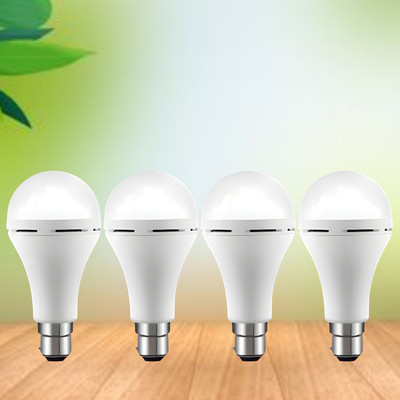 FRONY Emergency 15W Inverter LED Bulb with 1200mAh Rechargeable Battery Pack of 4 Y313 4 hrs Bulb Emergency Light(White)