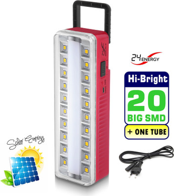 24 ENERGY High-Bright (Tube + SMD) Light with Rechargeable Floor Lamp 8 hrs Lantern Emergency Light(Red)