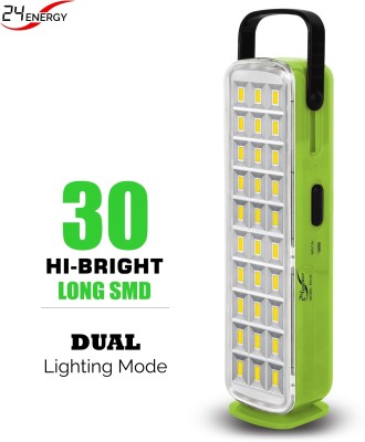 24 ENERGY Hi-Bright LED Light with Auto On Feature Rechargeable 10 hrs Lantern Emergency Light(Green)