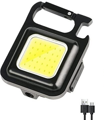 Sebon Small Flashlight Led Keychain Handheld_Flashlight Work_Light Usb Rechargeable_SB 2 hrs Lantern Emergency Light(Black)