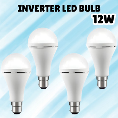 GUGGU (Emergency Inverter Blub) charging 12W LED Bulb for Extended Lighting_Pack_4I144 4 hrs Bulb Emergency Light(White)