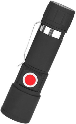 GALLAXY Small Sun Super Bright Flashlight LED Rechargeable Torch With USB Charging Soket 2 hrs Torch Emergency Light(Black)