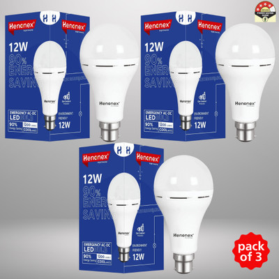 Henonex Emergency LED Charging Bulb-12W-29 4 hrs Bulb Emergency Light(White)