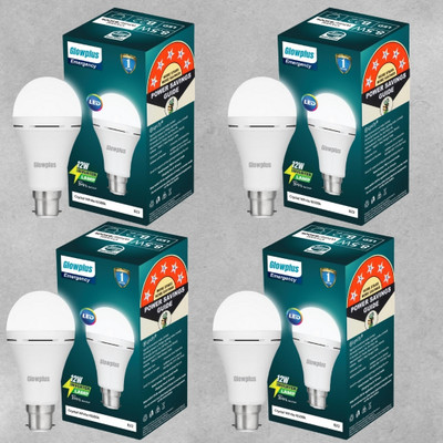 Glowplus G Pk-4-12W LED Bulb for High Performance 4 hrs Bulb Emergency Light(White)