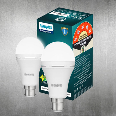 Glowplus G Pk-2-12W LED Inverter Lamp for Home 4 hrs Bulb Emergency Light(White)
