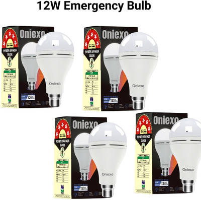 ONIEXO Rechargeable Emergency Light Pack of 4 – High Brightness & Long Backup 4 hrs Bulb Emergency Light(White)