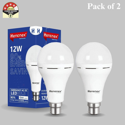 Henonex Charging Emergency Bulb-12W-10 4 hrs Bulb Emergency Light(White)