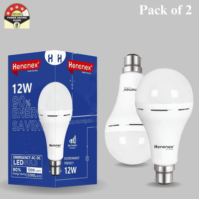 Henonex Charging Emergency Bulb-12W-38 4 hrs Bulb Emergency Light(White)