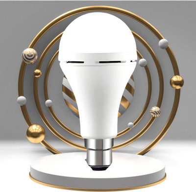 GUGGU Emergency 9W Inverter LED Bulb with 2000mAh Rechargeable Battery Pack of 1 E20 4 hrs Bulb Emergency Light(White)