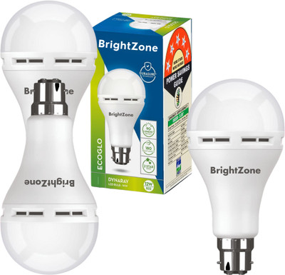 Brightzone Pack of 3-Multi-Use 12W Emergency Rechargeable LED Bulb 4 hrs Bulb Emergency Light(White)