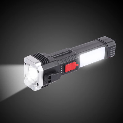 FINARO Flashlight with High Lumen,Waterproof Magnetic 2 hrs Torch Emergency Light(Black)