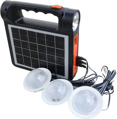 Smuf LED Portable Solar Inverter + 3 Bulb + Mobile Charging With High Bright Light 6 hrs Flood Lamp Emergency Light(Black) Smuf LED Portable Solar Inverter + 3 Bulb + Mobile Charging With High Bright Light 6 hrs Flood Lamp Emergency Light(Black)