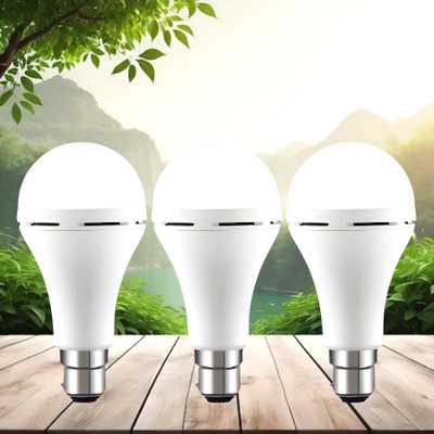 Clairbell Emergency 12W Inverter LED Bulb with 2000mAh Rechargeable Battery Pack of 3 N59 4 hrs Bulb Emergency Light(White)