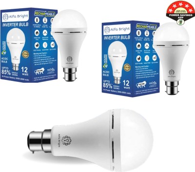 Alfa Bright Multi-Purpose 12W LED Emergency Bulb with Adjustable Light 4 hrs Bulb Emergency Light(White)