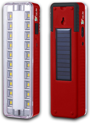 FIRSTLIKE Solar Emergency Charging Led Light 2 In 1 Tube +20 LED 7 hrs Flood Lamp Emergency Light(Red)