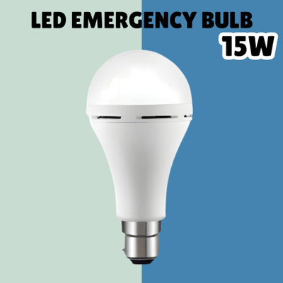GUGGU (Emergency Inverter Blub) charging 15W LED Bulb for Extended Lighting_Pack_1F496 4 hrs Bulb Emergency Light(White)