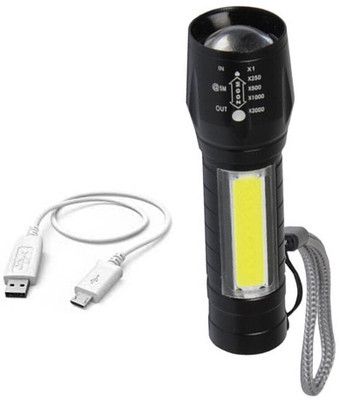 UNZAG (Pack Of 2) New High Quality 2W Led Powerful Waterproof Flashlight 2 hrs Flood Lamp Emergency Light(Black)