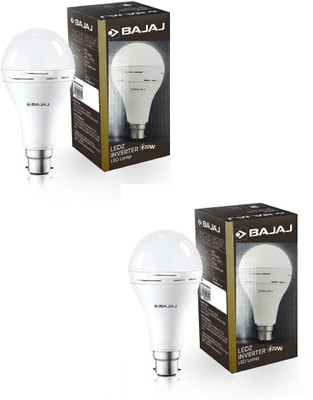 BAJAJ 20W B22 WHITE INVERTER LED BULB PACK OF-02 4 hrs Bulb Emergency Light(White)