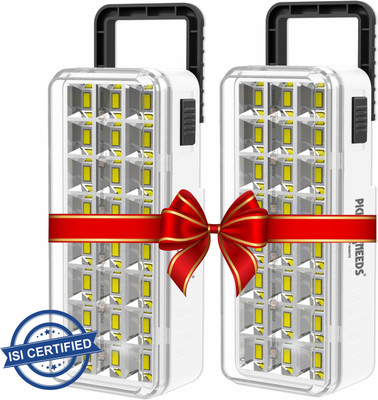 Daily Needs Shop High Bright Home Emergency Rechargeable Led Light (Pack Of 2) 5 hrs Lantern Emergency Light(White)