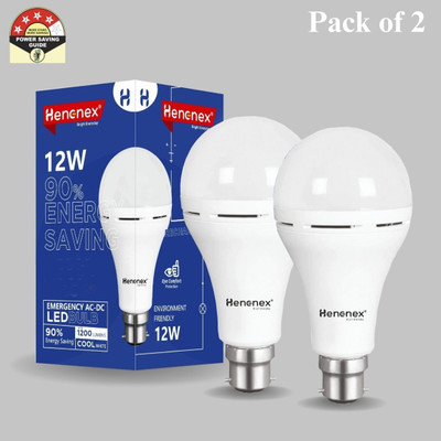 Henonex Charging Emergency Bulb-12W-02 4 hrs Bulb Emergency Light(White)
