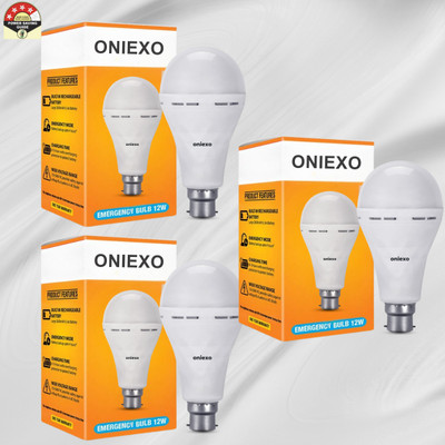 ONIEXO 12W LED Bulb with Built-in Emergency Power Backup-D24 4 hrs Bulb Emergency Light(White)