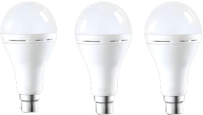Gold Nation 12W Inverter Led AC-DC Bulb Emergency Light Rechargeable Bulb 4 Hr Backup Pack-2 4 hrs Bulb Emergency Light(White)
