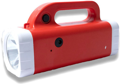 SOLAR UNIVERSE INDIA Solar LED Torch Two Way with 3W LED - Rechargeable Emergency Light (Red/White 7 hrs Torch Emergency Light(Red White)