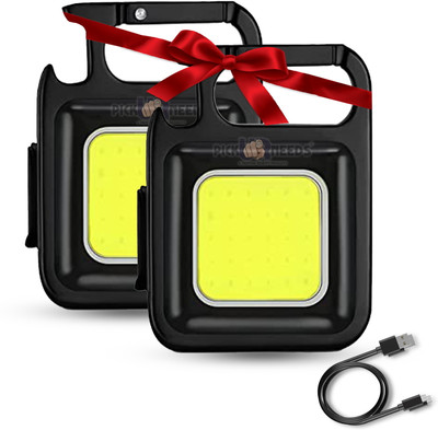 Daily Needs Shop Rechargeable Keychain Mini Pocket LED Torch Lantern Magnet 6 hrs Lantern Emergency Light(Pack of 2)