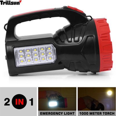 VR Bright Lite 120W Rechargeable Torch With 15 Smd Bright Led Desk Light-VR2519 5 hrs Torch Emergency Light(Black, Red)