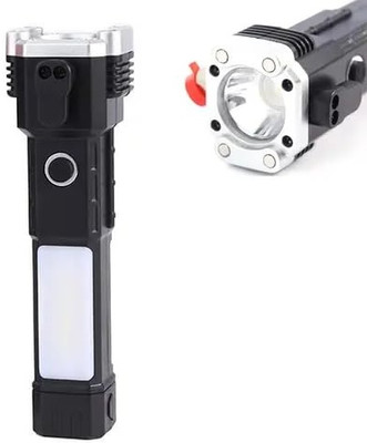 ASTOUND Multipurpose Rechargeable Light Hammer |Seat Belt Cutter (COB) 5 hrs Torch Emergency Light(Multicolor)