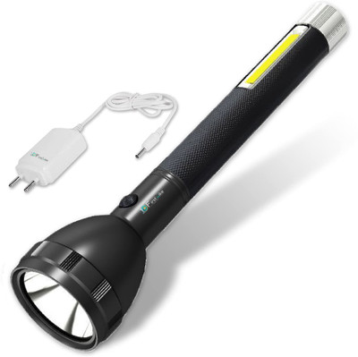 iDOLESHOP 50W Dual Mode Power Full Rechargeable Long Range Up to 1 Km With BackLight 6 hrs Torch Emergency Light(Black)