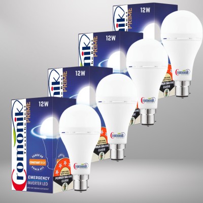 Cromonik (Pack of 4)-Efficient Lighting Rechargeable 12W Bulb 4 hrs Bulb Emergency Light(White)