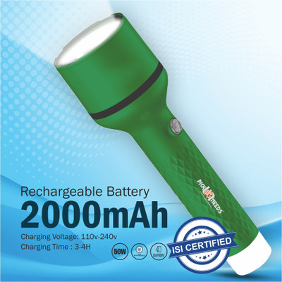 Pick Ur Needs Rechargeable Emergency Torch Light With 4 Multiple Mode Light Type C Fast Charge 5 hrs Lantern Emergency Light(Green)