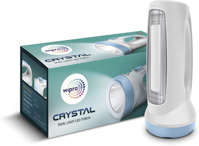 Wipro Crystal 2w Dual LED 4 hrs Torch Emergency Light(White)