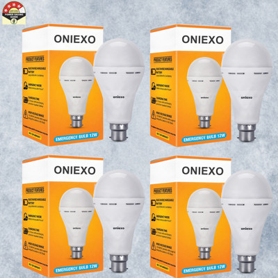 ONIEXO 12W Rechargeable LED Bulb for Home and Emergency Use-D03 4 hrs Bulb Emergency Light(White)