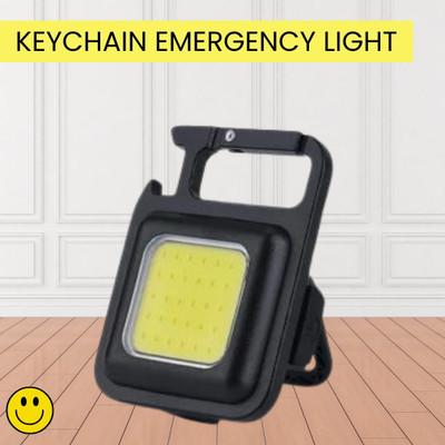 SACRO LED COBB Light With Keychain Flashlight 4Light Mode & Folding Bracket BottleZ294 4 hrs Torch Emergency Light(Black)