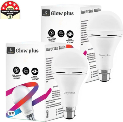 VR Bright Lite Pck-2-Inverter 12W LED Bulb for Power Outages 4 hrs Bulb Emergency Light(White)