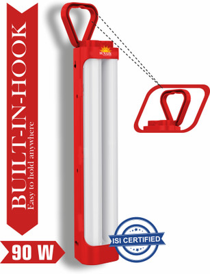 Sunaze 2 High Brightness LED Tube Chargeable Emergency Light With Touch Sensor On / Off 5 hrs Lantern Emergency Light(Red)