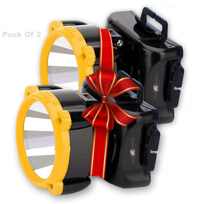 Pick Ur Needs 25W Rechargeable Head Lamp Laser LED Adjustable Head Torch Light With 5 hrs Torch Emergency Light(Yellow)