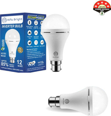 Alfa Bright Smart Sensor 12W LED Emergency Bulb for Any Room 4 hrs Bulb Emergency Light(White)