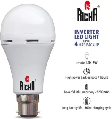 ajel 9w richa emergency bulb (04-hour) pack of-01 4 hrs Bulb Emergency Light(White)