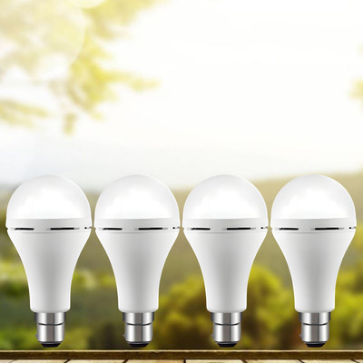 Clairbell Emergency 15W Inverter LED Bulb with 1200mAh Rechargeable Battery Pack of 4 K82 4 hrs Bulb Emergency Light(White)