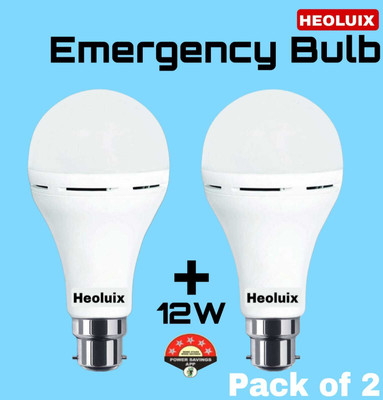 heoluix 12W Charging Emergency Bulb 4 hrs Bulb Emergency Light(White)