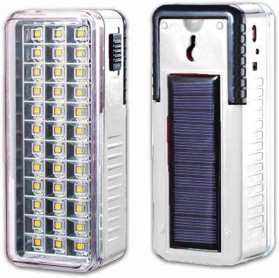 HASRU 36 High-Bright LED Light with Android Charging Support With Solar 8 hrs Lantern Emergency Light(White)