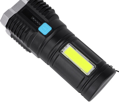 Xydrozen Built-in Charging Work Light Flashlight-Black 3 hrs Torch Emergency Light(Black)