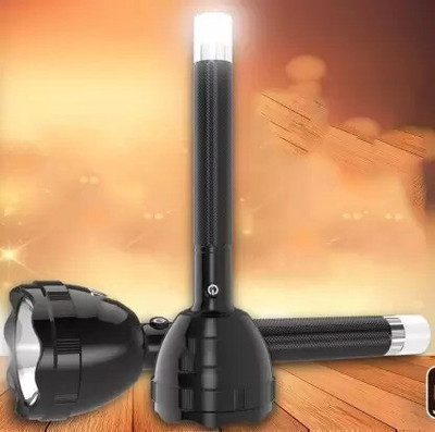 Zimork Rechargeable 3 Mode 1000 Meter Long Range Waterproof LED Outdoor Lamp Search 8 hrs Torch Emergency Light(Black)