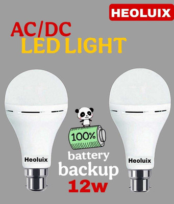 heoluix 12 Watt Emergency Charging Bulb 4 hrs Bulb Emergency Light(White)