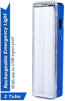 WOZIT Hi-Bright led Tube Light 2 Stage Lighting Mode with 2000mAh Battery 7 hrs Lantern Emergency Light(Blue)